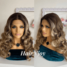 Ash Brown Honey Blonde Balayage Lace Front Wig - HairNjoy