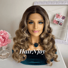 Ash Brown Honey Blonde Balayage Lace Front Wig - HairNjoy