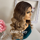 Ash Brown Honey Blonde Balayage Lace Front Wig - HairNjoy