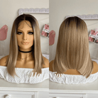 Ash Brown Ombre Straight Wig - HairNjoy