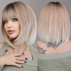 Ash Ombre Wavy Bob Wig - HairNjoy