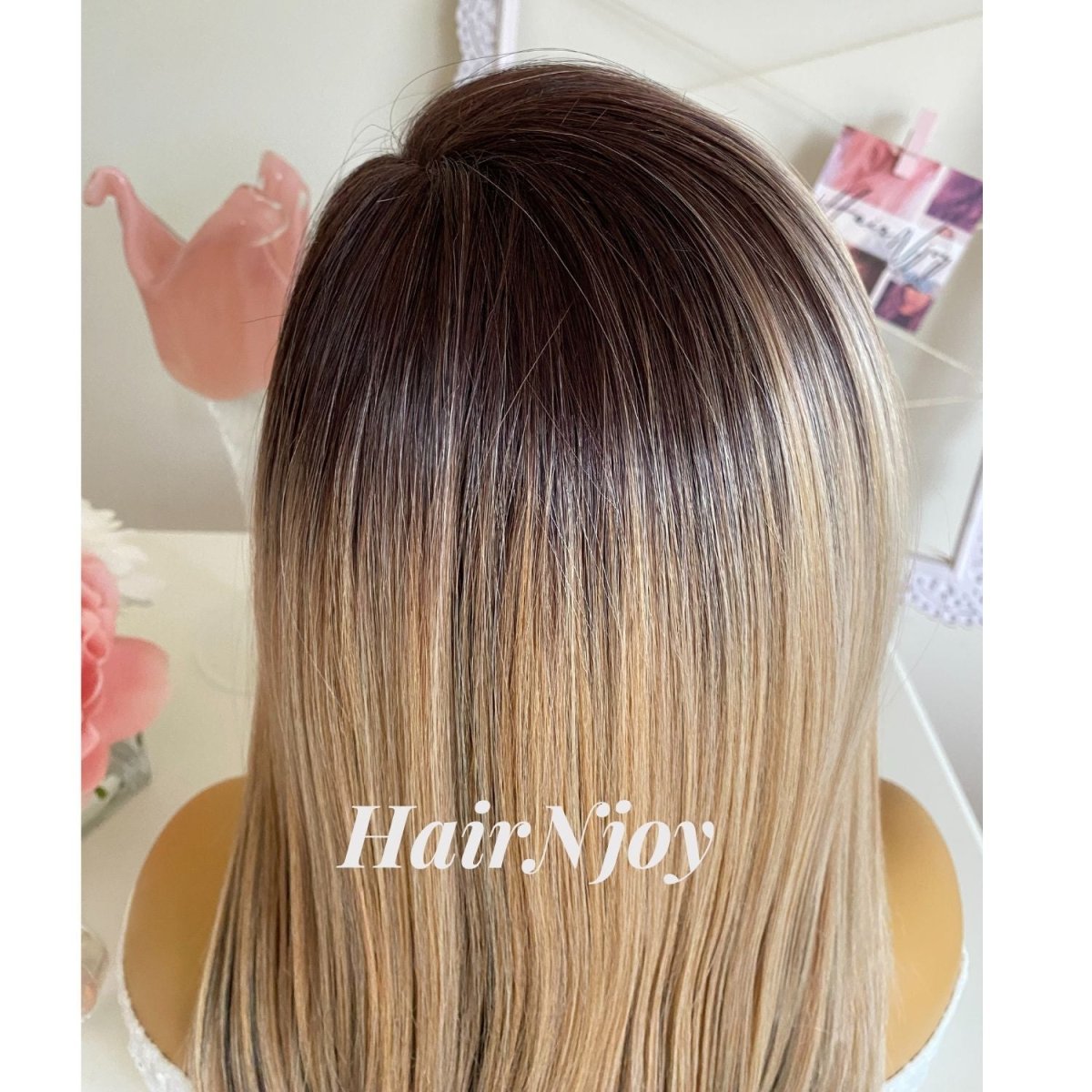 Balayage Ombre Highlights Lace Front Wig - HairNjoy
