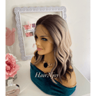 Balayage Ombre Highlights Wavy Lace Front Wig - HairNjoy