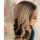 Balayage Ombre Highlights Wavy Lace Front Wig - HairNjoy
