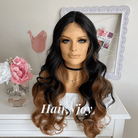 Black Brown Ombre Body Wave Lace Front Wig - HairNjoy