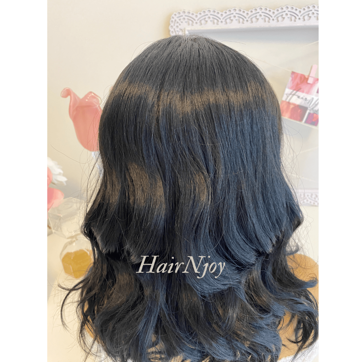 Black Green Balayage Wavy Lace Front Wig - HairNjoy