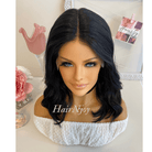 Black Short Wavy Lace Front Wig - HairNjoy