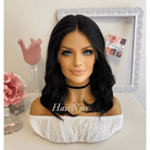 Black Short Wavy Lace Front Wig - HairNjoy