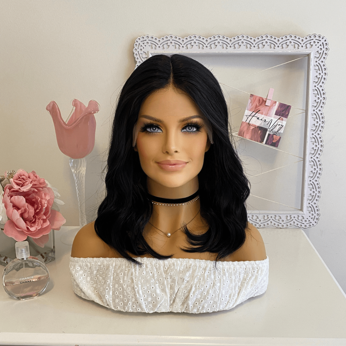 Black Short Wavy Lace Front Wig - HairNjoy