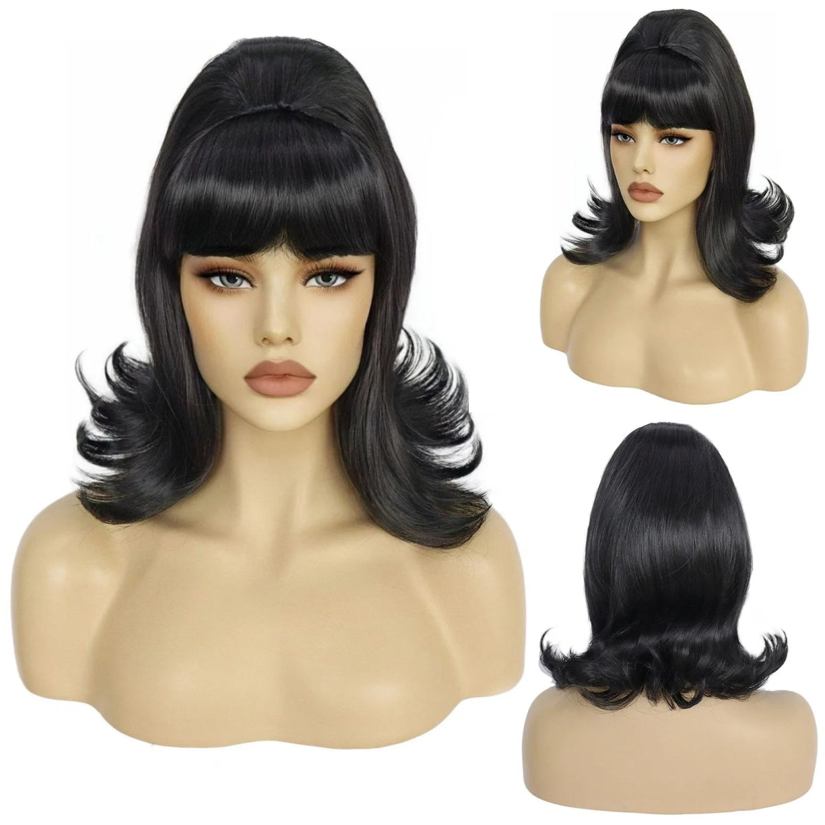 Black Silky Smooth Synthetic Hair Wig - HairNjoy