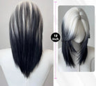 Black White Mullet Wig - HairNjoy