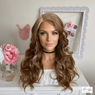 Blonde Brown Balayage Highlight Curly Lace Front Wig - HairNjoy
