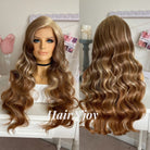 Blonde Brown Balayage Highlight Curly Lace Front Wig - HairNjoy