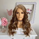 Blonde Brown Balayage Highlight Curly Lace Front Wig - HairNjoy