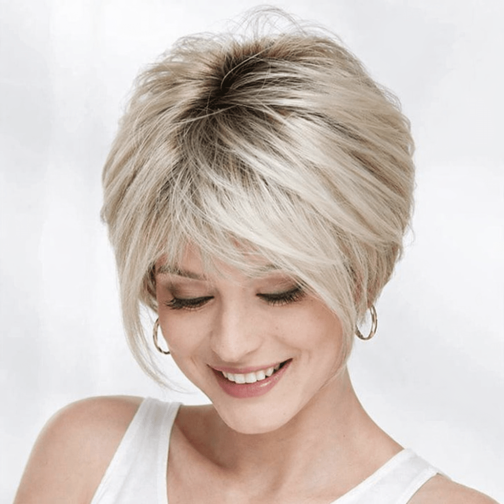 Blonde Short Straight Wig - HairNjoy