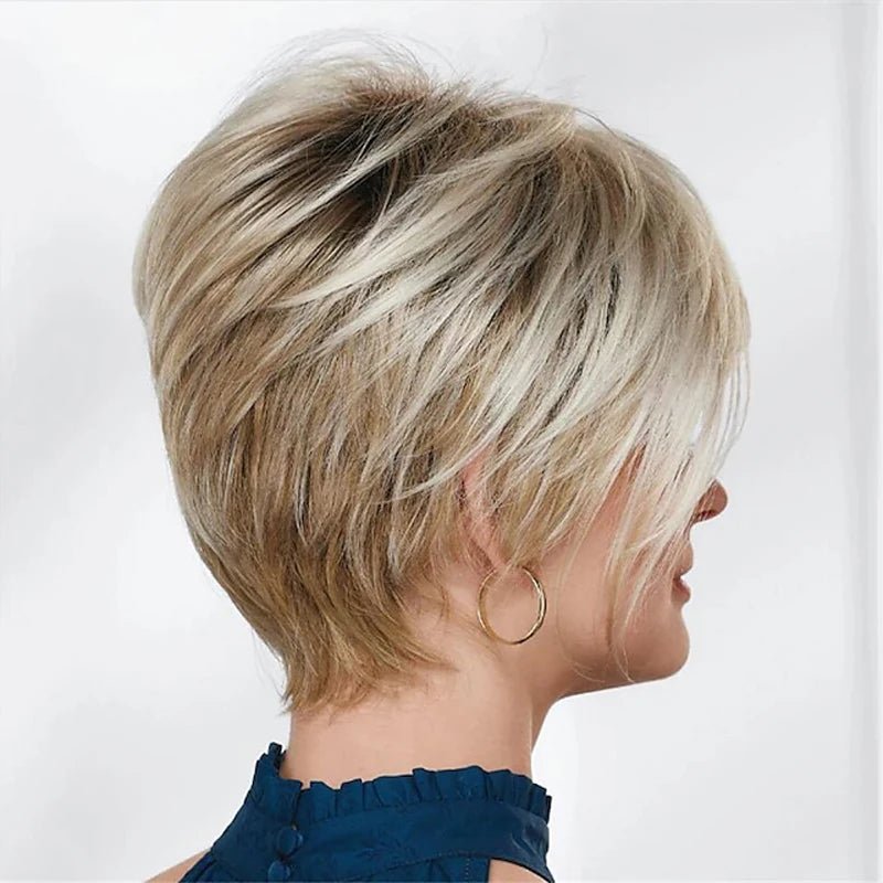 Blonde Short Straight Wig - HairNjoy