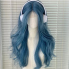 Blue Long Wavy Synthetic Wig - HairNjoy