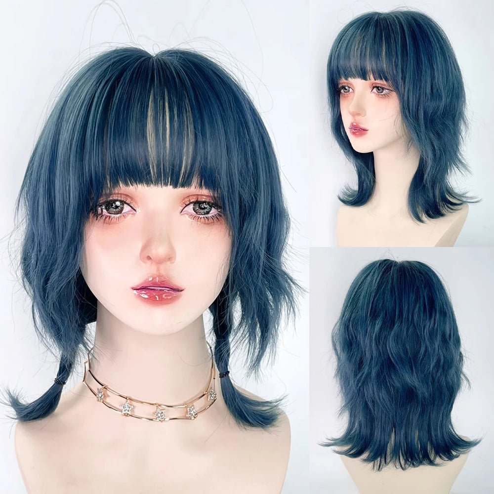 Blue Mullet Cosplay Wig - HairNjoy