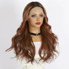 Brown Gradient Wavy Lace Front Wig - HairNjoy