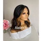 Brown Highlights 13x4 Deep Lace Front Body Wave Wig - HairNjoy