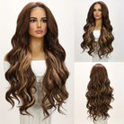 Brown Mixed Blonde Lace Front Wig - HairNjoy