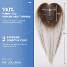 Brown Ombre Silk Hair Topper - HairNjoy