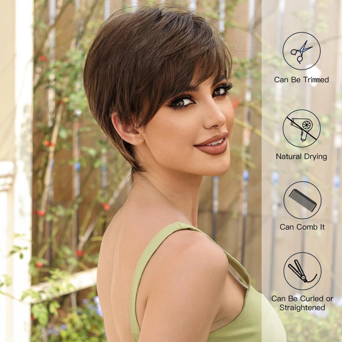 Brown Pixie Cut Wig - HairNjoy