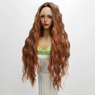 Brown Red Wavy Cosplay Lace Front Wig - HairNjoy