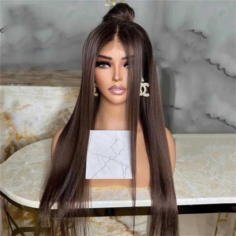 Brown Straight HD Lace Wig - HairNjoy