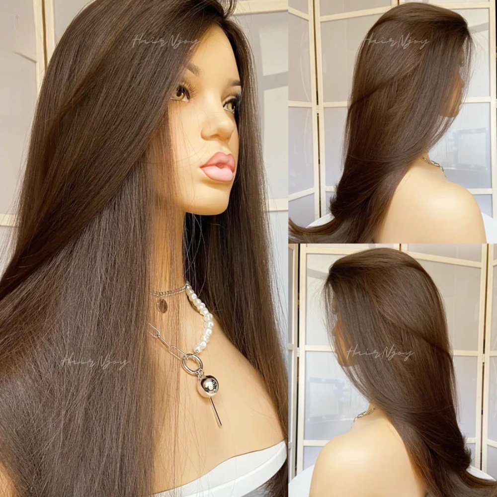 Brown Straight Lace Wig - HairNjoy