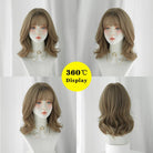 Brown Wavy Synthetic Wig - HairNjoy