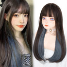 Charm & Elegance: Brown Blue Wig - HairNjoy