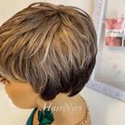 Chic Short Pixie Cut Wig with Bangs - HairNjoy