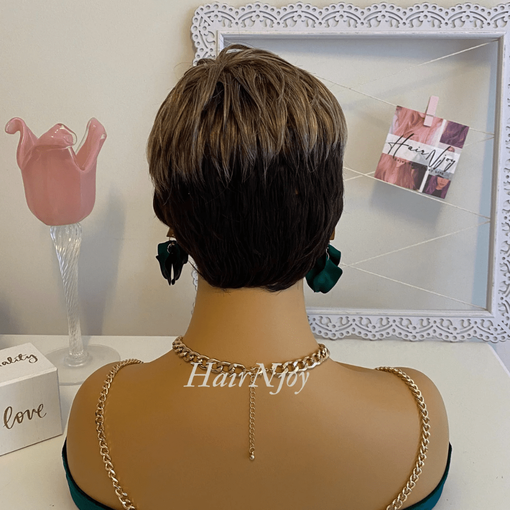 Chic Short Pixie Cut Wig with Bangs - HairNjoy