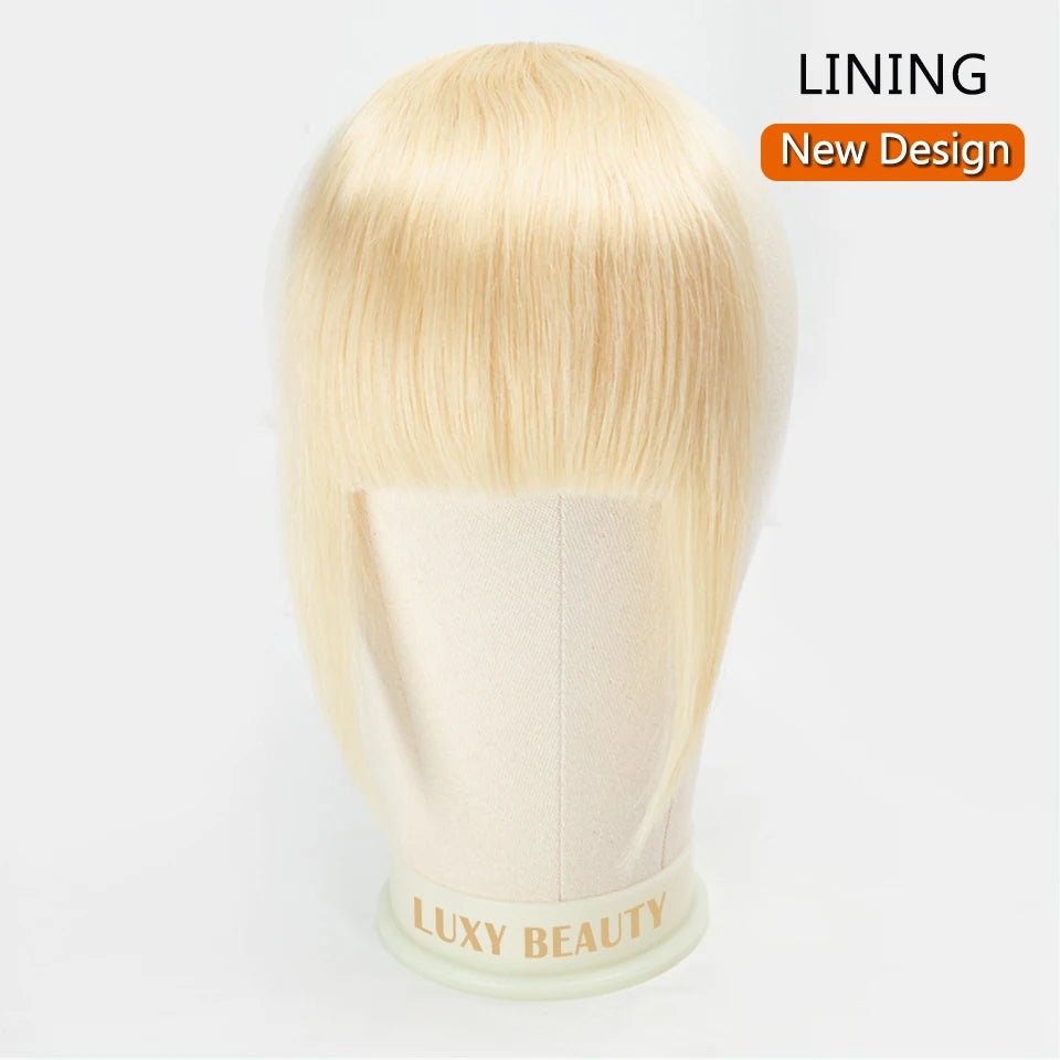 Clip - In 3D Blunt Cut Human Hair Bangs with 3 Clips - HairNjoy