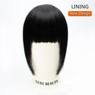 Clip - In 3D Blunt Cut Human Hair Bangs with 3 Clips - HairNjoy