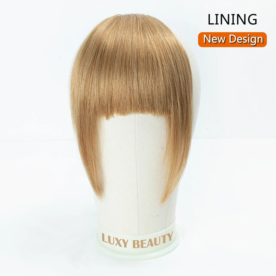 Clip - In 3D Blunt Cut Human Hair Bangs with 3 Clips - HairNjoy