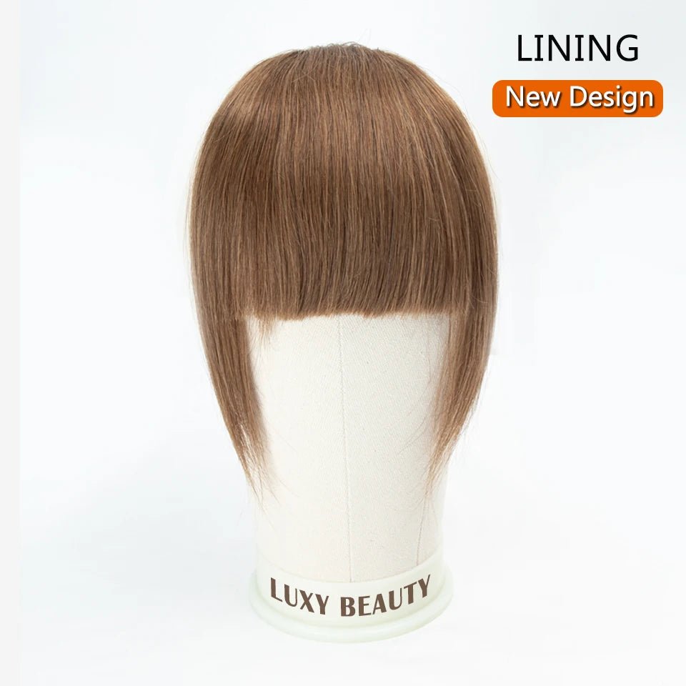 Clip - In 3D Blunt Cut Human Hair Bangs with 3 Clips - HairNjoy