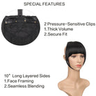 Clip - In Synthetic Blunt Bangs Hair Extension - HairNjoy