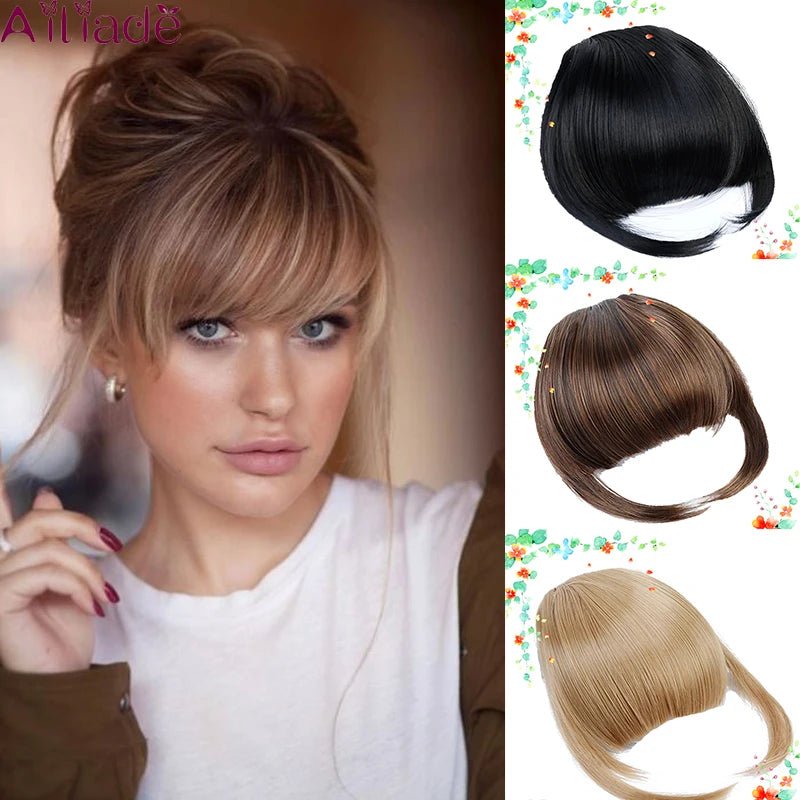 Clip - In Synthetic Blunt Bangs Hair Piece - HairNjoy