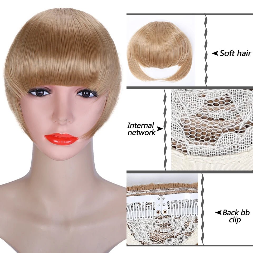 Clip - In Synthetic Blunt Bangs Hair Piece - HairNjoy