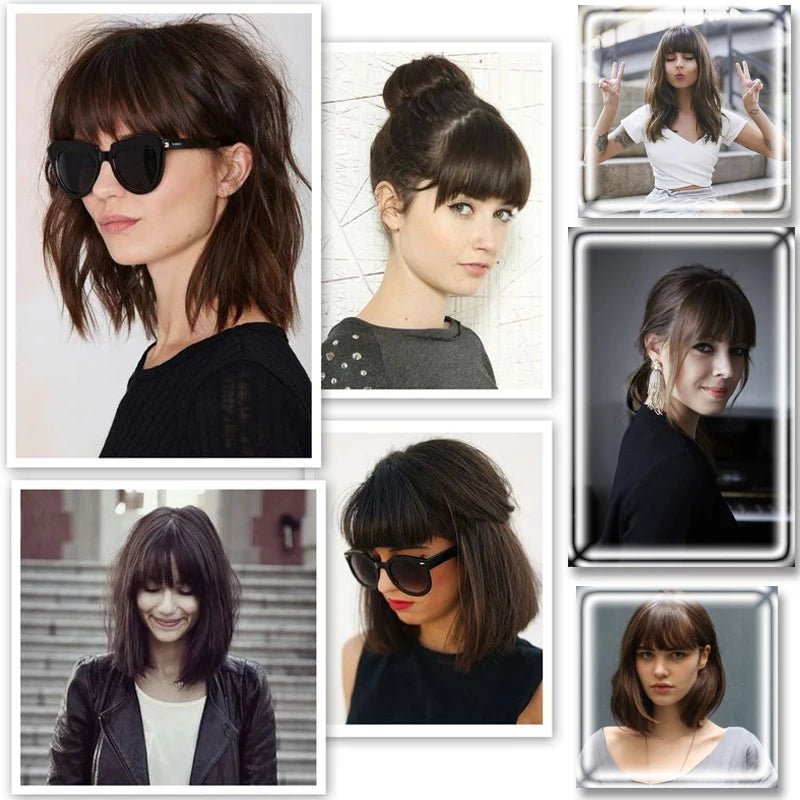 Clip - In Synthetic Blunt Bangs Hair Piece - HairNjoy