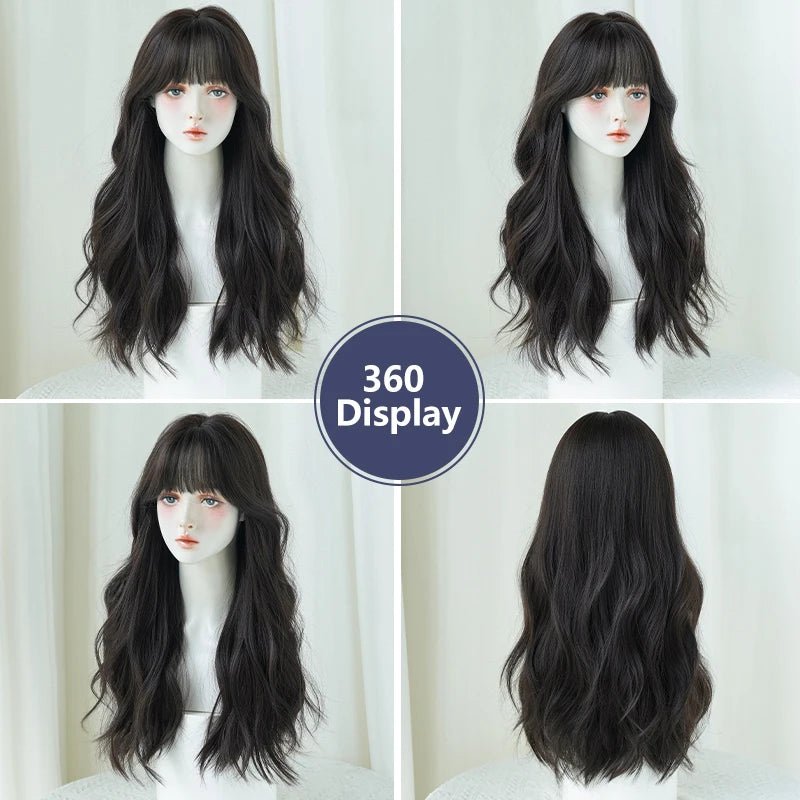 Costume Wig with Fluffy Bangs - HairNjoy