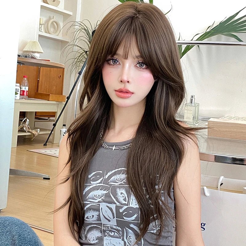 Costume Wig with Fluffy Bangs - HairNjoy