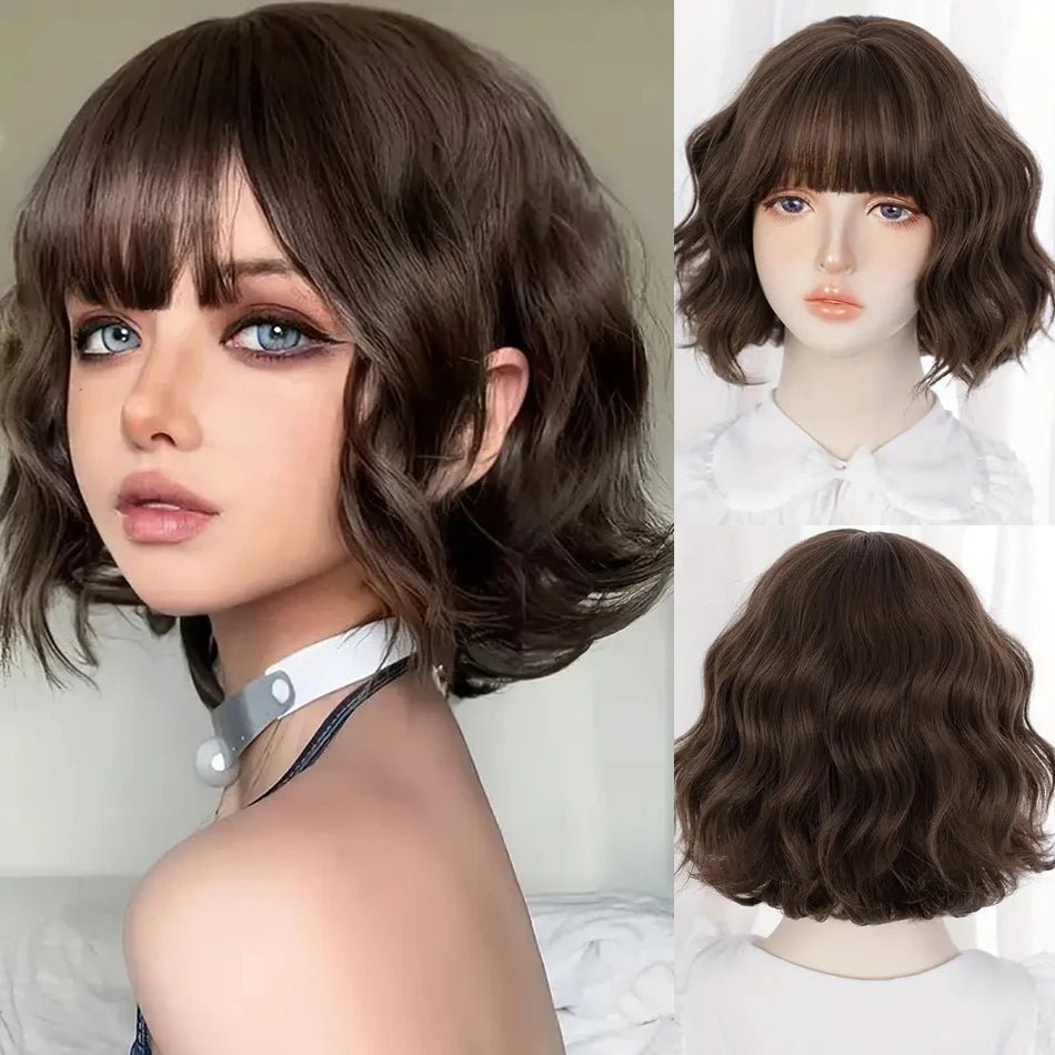 Curly Bob Cosplay Wig - HairNjoy