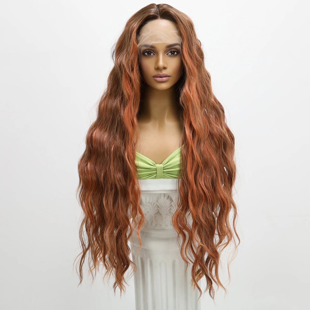 Curly Brown Red Cosplay Wig - HairNjoy