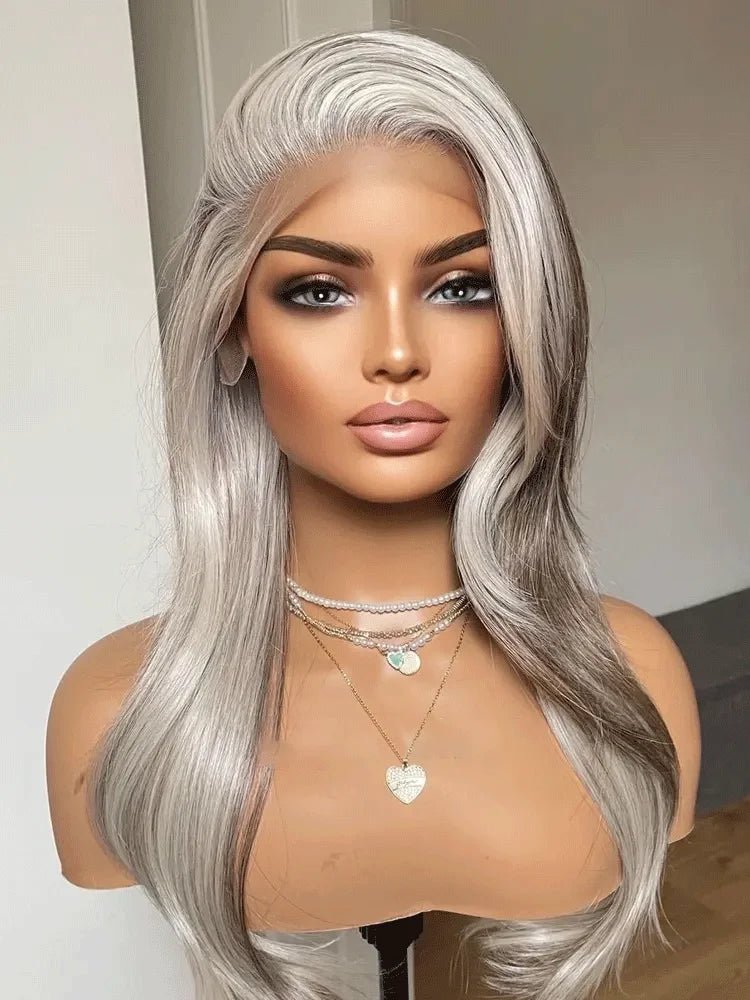 Dark Ash Brown Synthetic Wig - HairNjoy