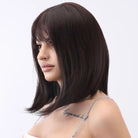 Dark Brown Short Bob Wig - HairNjoy