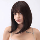 Dark Brown Short Bob Wig - HairNjoy