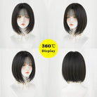 Dark Brown Straight Wig - HairNjoy